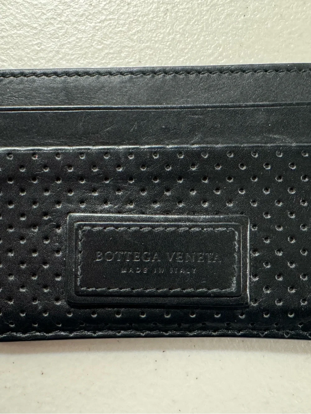 Bottega Veneta Black Leather Card & Key Holder